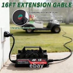 58.4V 15A LiFePO4 Battery Charger 48V Fast Charger Waterproof M8 Forklift