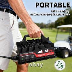 58.4V 15A LiFePO4 Battery Charger 48V Fast Charger Waterproof M8 Forklift