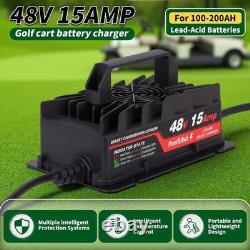 58.4V 15A LiFePO4 Battery Charger 48V Fast Charger Waterproof M8 Forklift