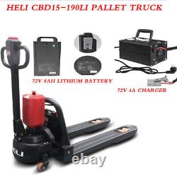 8Ah 72V Lithium Battery For HeLi Lida CBD15-190Li Pallet Truck With 72V 4A Charger