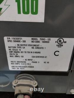 AMETEK 750H3-12G Forklift Battery Charger Battery-Mate 100 for Forklifts