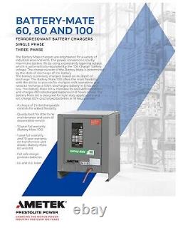AMETEK 880-H3-24C Battery-Mate 80 24V 3 Phase Battery Charger 208v 240v 480v