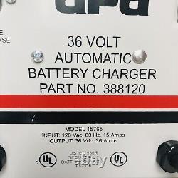 APA 36v Forklift Automatic Battery Charger Golf Cart Model 15765 Part 388120