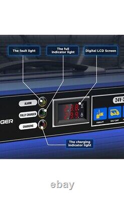 AUTOOL 24V 30A Forklift Battery Charger, Fully-Automatic Electric Pallet Jack