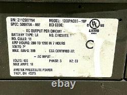 Ametek 1200PACD3-18P Prestolite Power Battery Charger EC2000
