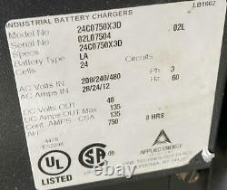 Applied Energy 24C0750X3D 48V Forklift Battery Charger 750 AH 208/240/480V