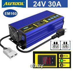 Auto 24V 30A Smart Charger Automatic Fast Charger for Lead-acid Battery Forklift