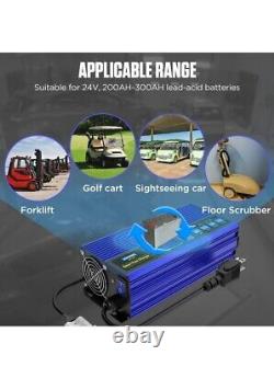 Autool 24V 30A Forklift Smart Fast Battery Charger Golf Car 110v