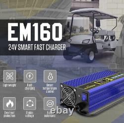 Autool EM160 Forklift & Club Car Golf Cart Smart Battery Charger 24V / 30A/ 110V