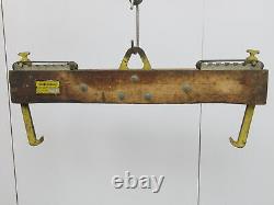 BHS 6000Lb Forklift Battery Lifter Beam 27-42 Adj Width Hooks