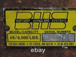 BHS 6000Lb Forklift Battery Lifter Beam 27-42 Adj Width Hooks