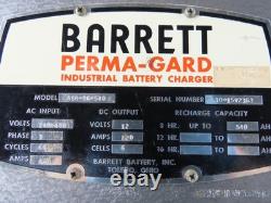 Barrett ASR-B6-540 240/480V Input 6 Cell 12VDC 540AH Forklift Battery Charger Barrett ASR-B6-540 240/480V Input 6 Cell 12VDC 540AH Forklift Battery Charger