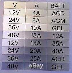 Battery Charger Multi Voltage Output V 12-24-36-48 Input V 115-240 11.5 Amp