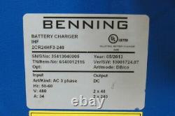 Benning 2CR24HF3-240 480VAC Input Rapid Charge Dual Forklift Battery Charger 48V