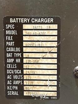 Big Joe BJC2440B Part No. 004971-01 Forklift Charger 24V 40A DC 350A Connector