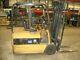 Caterpillar F35 Electric Forklift &charger 48v For Parts Or Repair Needs Battery