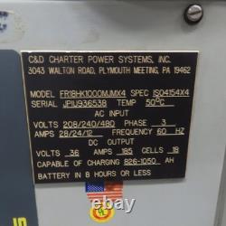 C & D FR18HK1000MJMX4 36V 185A Forklift Battery Charger 18-Cell 240/480V 1050AH