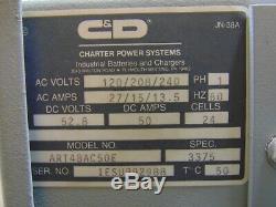 C&D Industrial Battery Backup Charger Charging Unit 52.8 Volt 48 Volt 1 Phase In