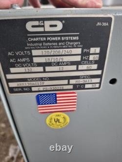 C&d Battery Charger 130v Are130ac12f 120 208 220 Single Phase Forklift Solar