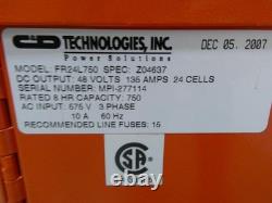 C&d FR24L750 Ferro Five Forklift Battery Charger 3ph 575v-ac 48v-dc 135a Amp