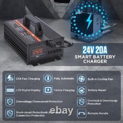 Charger 24V 20A Smart Forklift Charger 24 Volt 600W Auto Pallet Jack Battery Cha