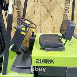 Clark TM25 Forklift 3000lb 240/80 Tilt Side Shift Good Battery with CHARGER