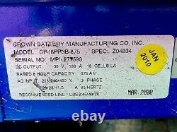 Crown Power House CR18FR3B-875 Forklift Battery Charger, 36V, 166A, Used