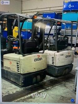 Crown Sc4020-35 3 Wheel Sitdown Electric Forklift 3,000 Lb Battery & Charger