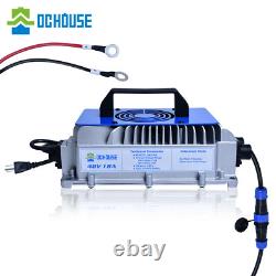 DC HOUSE 48V 18A Battery Charger for 48V Golf Cart/Forklift/Ship Lithium Battery