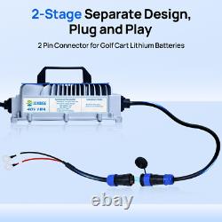 DC HOUSE 48V 18A Battery Charger for 48V Golf Cart/Forklift/Ship Lithium Battery