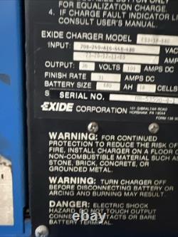 EXIDE ES3-18-680 SYSTEM 3000 36VDC FORKLIFT BATTERY CHARGER, Used, Pick Up