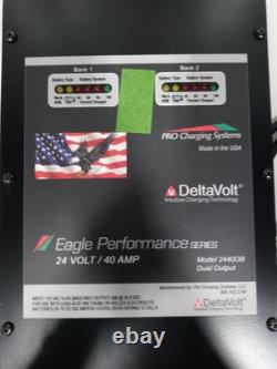 Eagle Performance Series 24V/40AMP Dual Output Industrial Charger Model #i2440OB