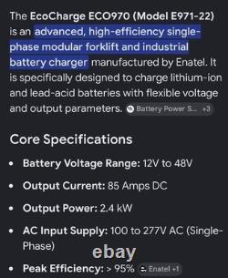 Enatel ECO970 Single phase Charger Model #E971C-22