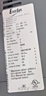 EnerSys Battery Charger Model E11-CM-2G