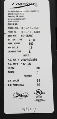 EnerSys EF3-12-550 Enforcer Ferro Forklift Battery Charger 208/240/480V