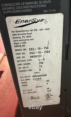 EnerSys EF3-18-750 36v, 750AH, 120a Charger