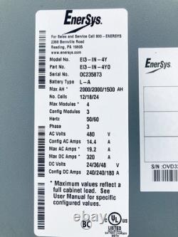 EnerSys EI3-IN-4Y Impaq Forklift Battery Charger 480V 3PH 24/36/48V DC 2000AH