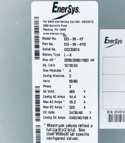 EnerSys EI3-IN-4Y Impaq Forklift Battery Charger 480V 3PH 24/36/48V DC 2000AH