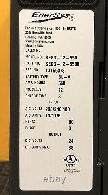 EnerSys EnForcer SCR (SES3-12-550) 550 AH, 24 V, Forklift Battery Charger. New