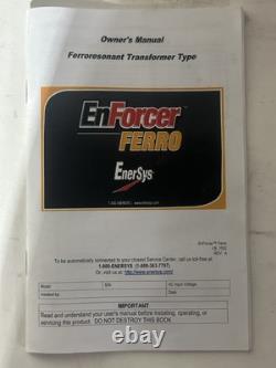 Enersys EF3-12-550 EnForcer 24V Forklift Battery Charger 3 PH 550 AH