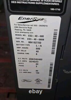 Enersys ES3-40-680 Enforcer SCR L-A Battery Charger 40 Cell 80V 109A 680AH 3Ph