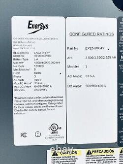 Enersys Exe3-mr-4y Forklift Battery Charger Chassis No Power Supply Modules