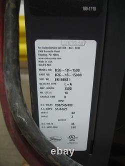 Enersys Gold Depth Charger D3G-18-1500 Forklift Battery Charger #14061