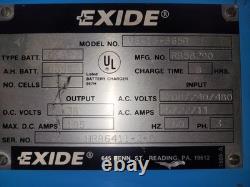 Exide 18-Cell 36VDC 208/240/480VAC 3PH 865AH Forklift Battery Charger