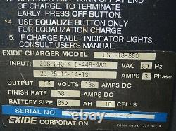 Exide Battery Charger 36V DV, 240/480V, System 3000