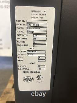 Exide D3E2-12-850 24V Lift Truck/Forklift Battery Charger 208/240/480V 3PH 850AH
