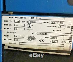 Exide D3E-18-850b 36V Industrial Battery Charger 208/240/480 3-Phase Forklift