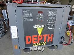 Exide Depth Forklift Battery Charger 36V 680 AH 208/240/480-3 VGC! Free Shipping