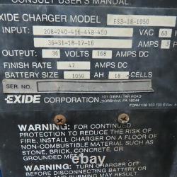 Exide ES3-18-1050 36V 18 Cell Forklift AH Battery Charger Equalize 208-240/480V