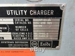 Exide ESB Lead Acid Forklift Battery Charger Nickel Cadmium 12.6 AMPS